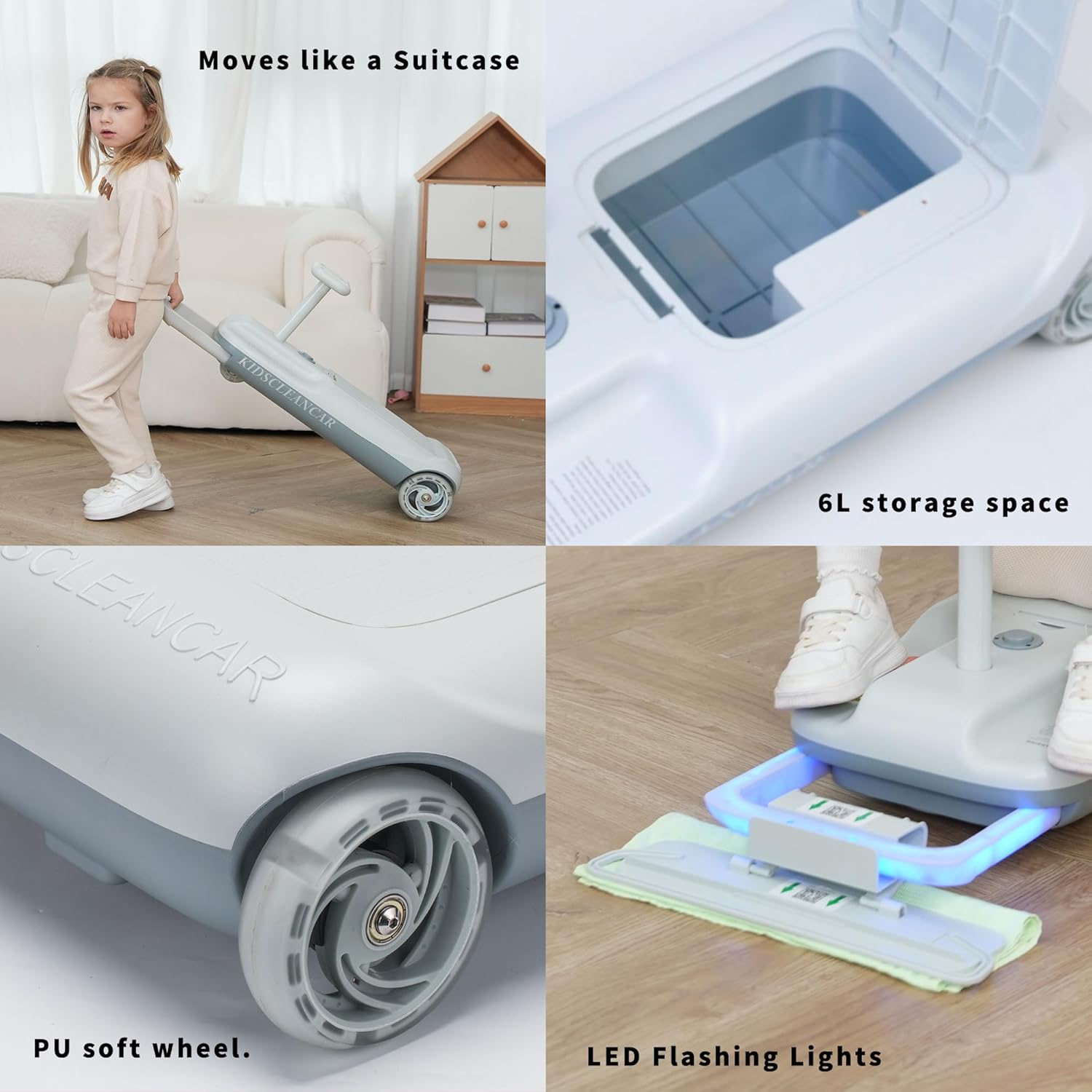 KIDSCLEANCAR: Portable Go Kart, 12v Race Car Ride