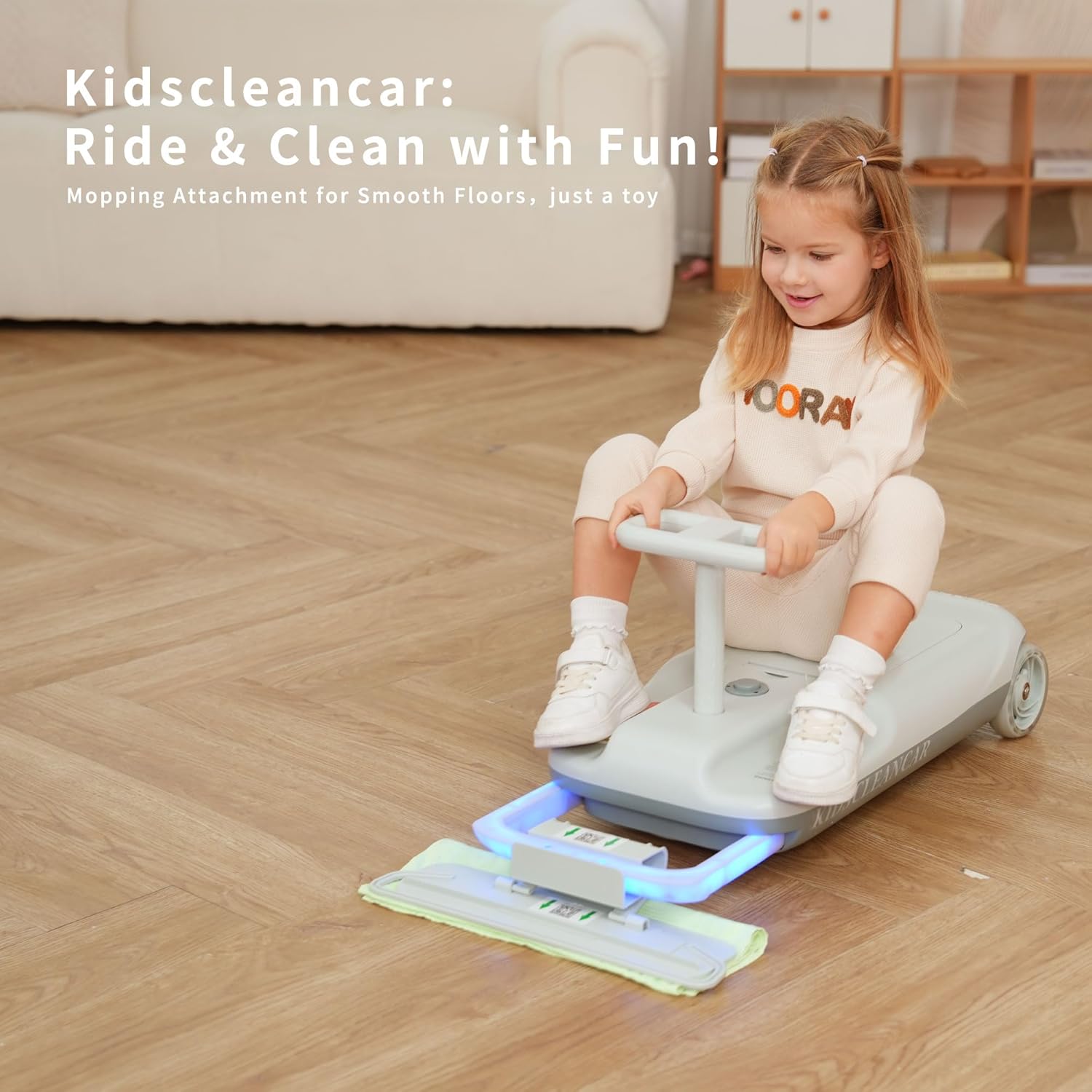 KIDSCLEANCAR: Portable Go Kart, 12v Race Car Ride