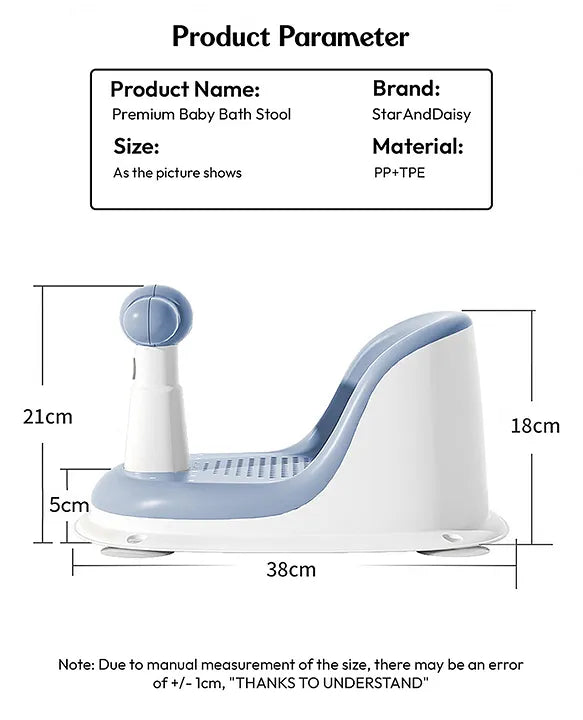StarAndDaisy Baby Bath Bather Stand, Non-Slip Bath Chair for Baby Support Seat